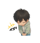 男の子色んな表情スタンプ（個別スタンプ：5）