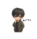 男の子色んな表情スタンプ（個別スタンプ：10）