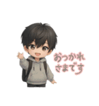 男の子色んな表情スタンプ（個別スタンプ：15）