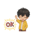 男の子色んな表情スタンプ（個別スタンプ：16）