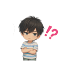 男の子色んな表情スタンプ（個別スタンプ：19）