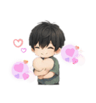 男の子色んな表情スタンプ（個別スタンプ：22）