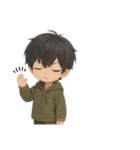 男の子色んな表情スタンプ（個別スタンプ：36）
