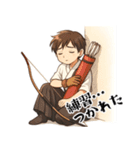 弓道 男子 部活 スポーツ 面白い (小)（個別スタンプ：6）