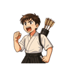 弓道 男子 部活 スポーツ 面白い（個別スタンプ：11）