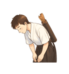 弓道 男子 部活 スポーツ 面白い（個別スタンプ：15）