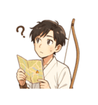 弓道 男子 部活 スポーツ 面白い（個別スタンプ：18）