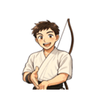 弓道 男子 部活 スポーツ 面白い（個別スタンプ：20）