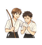 弓道 男子 部活 スポーツ 面白い（個別スタンプ：22）