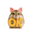 毎日送りやすい♪猫耳ハムの日常フレーズ（個別スタンプ：15）