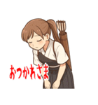 弓道 女子 部活 スポーツ 面白い (小)（個別スタンプ：15）