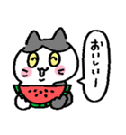 ゆる〜い地域猫のちびちゃん (夏の日)（個別スタンプ：6）