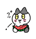 ゆる〜い地域猫のちびちゃん (夏の日)（個別スタンプ：7）
