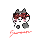 ゆる〜い地域猫のちびちゃん (夏の日)（個別スタンプ：35）