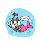 ゆる〜い地域猫のちびちゃん (夏の日)（個別スタンプ：37）