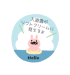 うさぎさんの暑い夏（個別スタンプ：3）