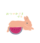 うさぎ 夏（個別スタンプ：7）