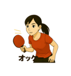 頑張る女子卓球部（個別スタンプ：14）