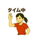 頑張る女子卓球部（個別スタンプ：21）