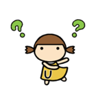 イニシャルU 女の子（個別スタンプ：35）
