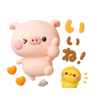 カラフルデカ文字♡ぽこちゃん（個別スタンプ：24）