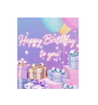キラキラ飛び出す✨豪華な誕生日＆季節の行事（個別スタンプ：4）