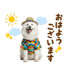 もふっとサモエド★夏スタンプ（個別スタンプ：1）