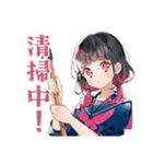 制服の女の子★ボランティア部（個別スタンプ：16）