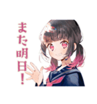 制服の女の子★ボランティア部（個別スタンプ：22）