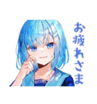 卓球部がんばる★女子高生編（個別スタンプ：7）