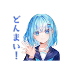 卓球部がんばる★女子高生編（個別スタンプ：21）
