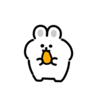 白ウサギの動くスタンプ（個別スタンプ：2）