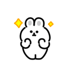 白ウサギの動くスタンプ（個別スタンプ：3）