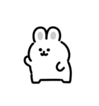 白ウサギの動くスタンプ（個別スタンプ：12）