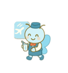 青い蝶々のスチュワーデス 日本語（個別スタンプ：14）
