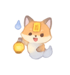 幽霊キツネの灯籠巡り（個別スタンプ：1）