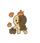 焼けこけ紙人形の七月さまよう日記（個別スタンプ：14）