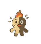 焼けこけ紙人形の七月さまよう日記（個別スタンプ：16）