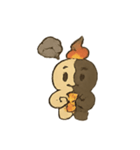 焼けこけ紙人形の七月さまよう日記（個別スタンプ：17）