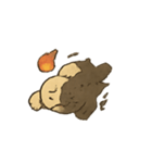 焼けこけ紙人形の七月さまよう日記（個別スタンプ：21）