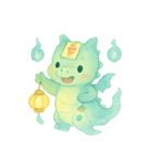 幽霊ドラゴンの灯籠ゆらゆら（個別スタンプ：3）