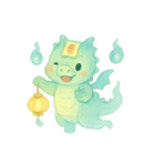 幽霊ドラゴンの灯籠ゆらゆら（個別スタンプ：4）