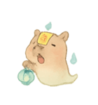 幽霊カピバラの灯籠ゆらり（個別スタンプ：1）