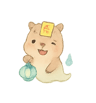 幽霊カピバラの灯籠ゆらり（個別スタンプ：12）
