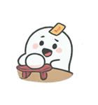 まんまるゴースト びっくり顔劇場（個別スタンプ：18）