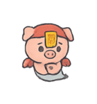 おばけ子ブタのチャット登場（個別スタンプ：7）