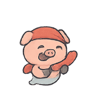 おばけ子ブタのチャット登場（個別スタンプ：14）