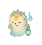 幽霊ハリネズミ灯籠ゆらり（個別スタンプ：4）
