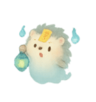 幽霊ハリネズミ灯籠ゆらり（個別スタンプ：11）