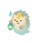 幽霊ハリネズミ灯籠ゆらり（個別スタンプ：19）